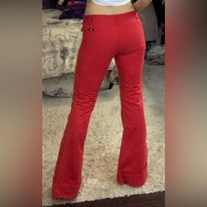 Vintage Y2K Bongo Red Flare Pants